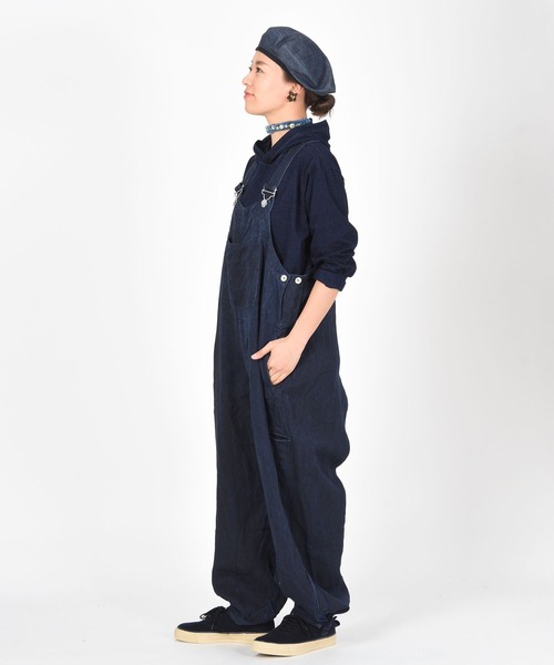 45R リネンの908オーバーオール インディゴ