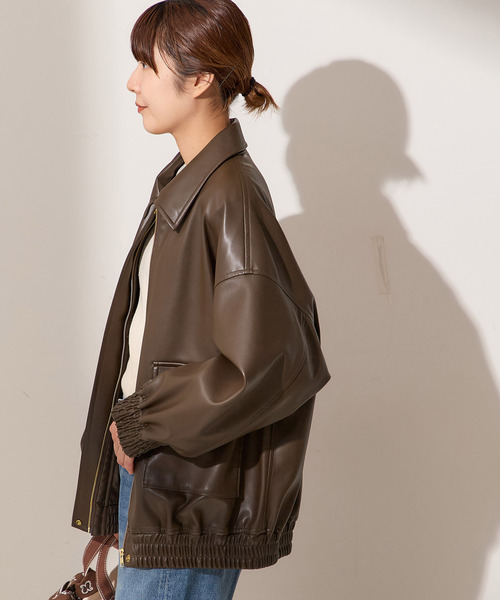 セール】シンセティックレザーブルゾン（その他アウター）｜journal