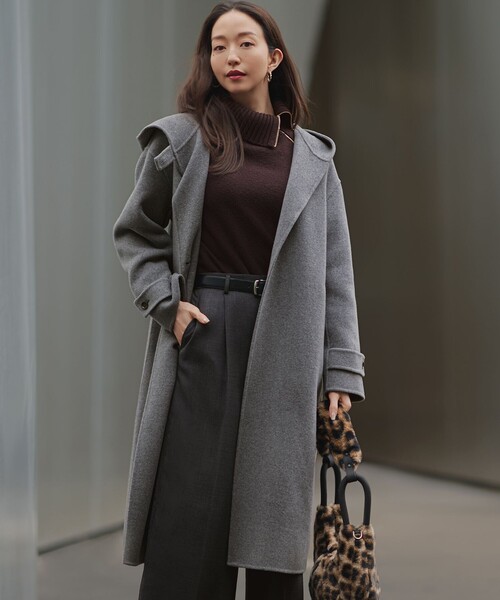 MANTECOPureリバー フード ロングコート（その他アウター）｜23区