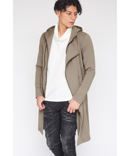 未使用に近い トルネードマート多変形ダブルジップ×2ロングパーカー