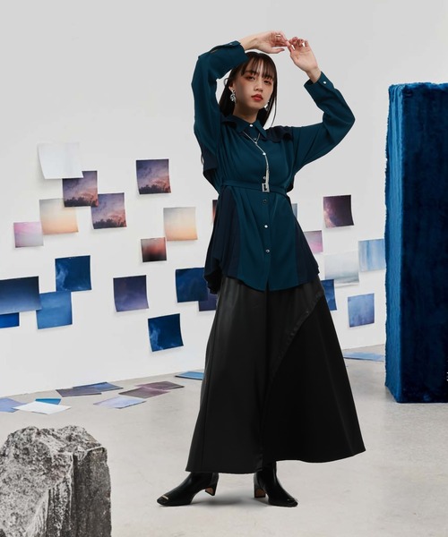 HARE（ハレ）の「フェイクレザーキリカエスカート(HARE)（スカート