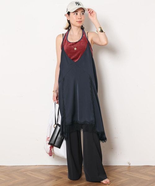 レースドッキングキャミワンピース（ワンピース）｜AP STUDIO