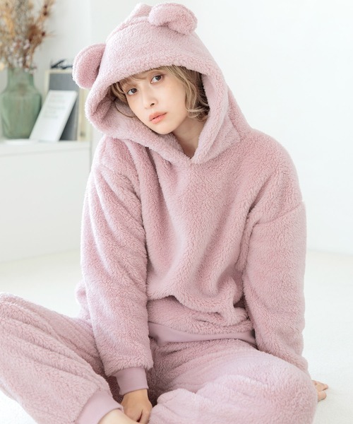 ジェラピケパジャマ ピンク 上下セット gelato pique ジェラピケ