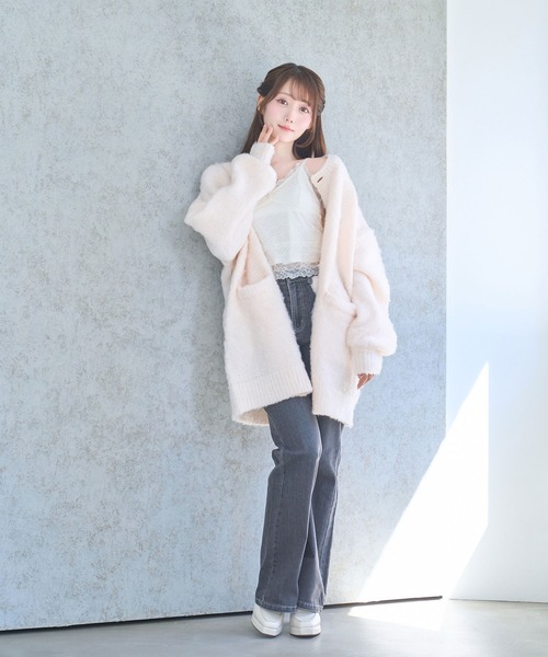 Shaggy knit cardie（カーディガン/ボレロ）｜Rose Muse（ロゼミューズ
