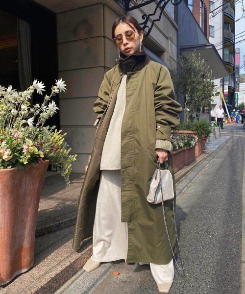 Ameri（アメリ）の「CORDUROY COLLAR MILITARY COAT（ステンカラー