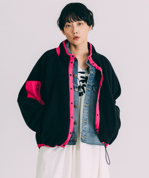 セール】Freada/フリーダ 配色 フリースジャケット（ブルゾン