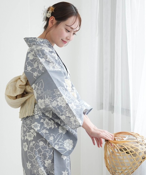 選べる浴衣3点セット utatane オリジナルデザイン 国内染色 美人映え