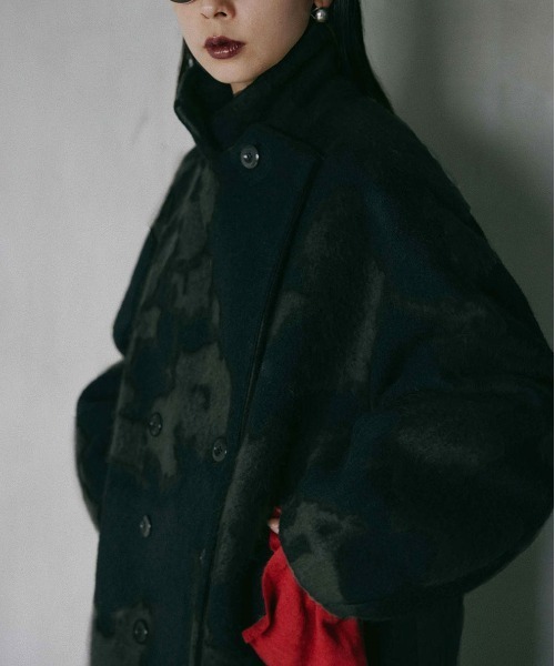 Ameri（アメリ）の「UND SHADOW FLOWER WOOL COAT（チェスターコート