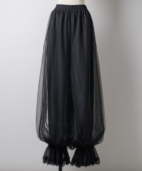 裾レースチュールバルーンパンツ（その他パンツ）｜J1U by LA BELLE