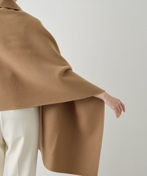 23年AW❢ BEIGE ベイジ ウール ケープ ポンチョ キャメル 2/S 23年AW