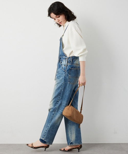 Vaqutaux デニム セーラーオールインワン 世界一のふく』ロゴ入り