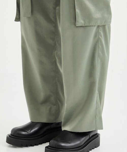 セール】【08sircus/08サーカス】Satin belted cargo pants（カーゴ