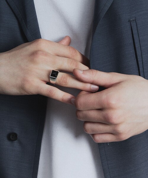 スクエアオニキスリング（リング）｜PUBLIC TOKYO（パブリック