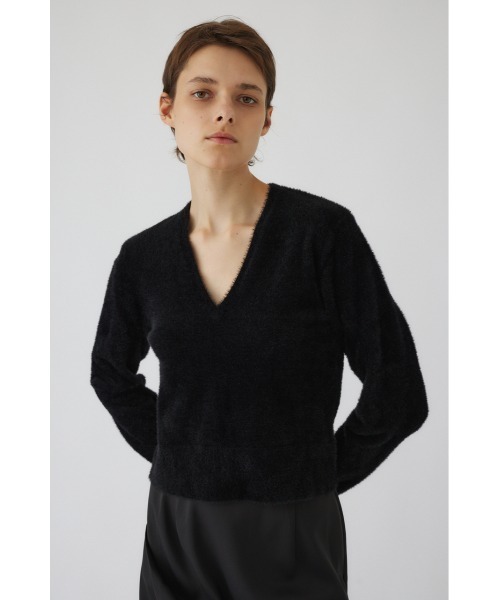 RIM.ARK（リムアーク）の「Shaggy v neck knit tops シャギー