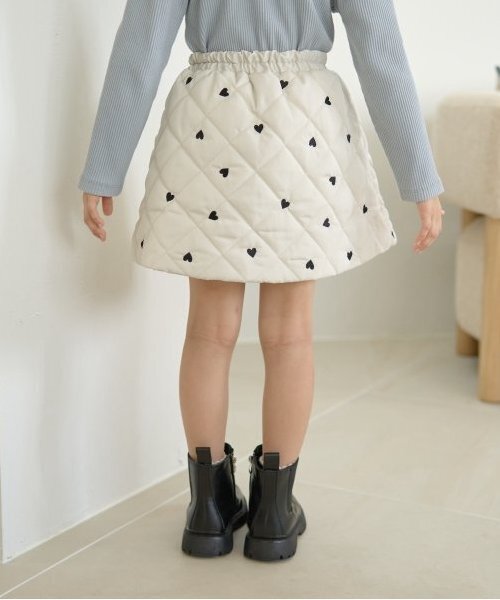 セール】【インナーパンツ付き】キルティングギャザーたっぷりスカート