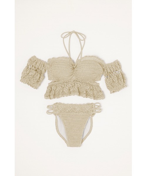 rienda（リエンダ）の「Many wayオフショルクロシェバンドゥビキニ