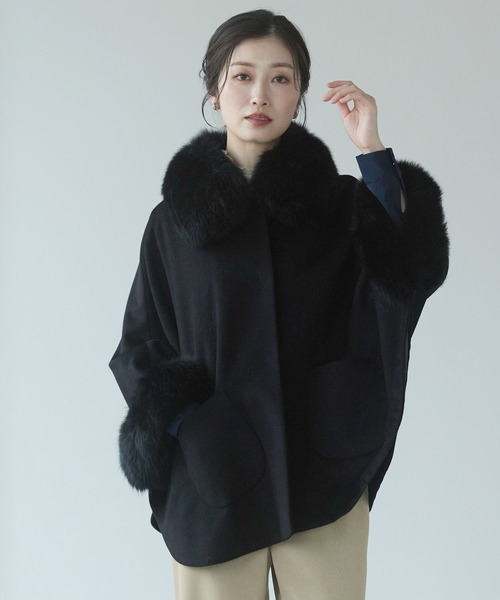 ウール＆カシミヤケープコート（ポンチョ）｜sankyo shokai