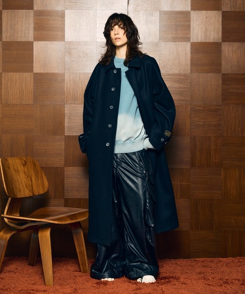 UNISEX》Super170s Prime-Over Melton Balmachan Coat/プライム