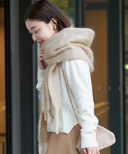 IENA（イエナ）の「【THROW/スロー】Color Mohair Wool mix マフラー