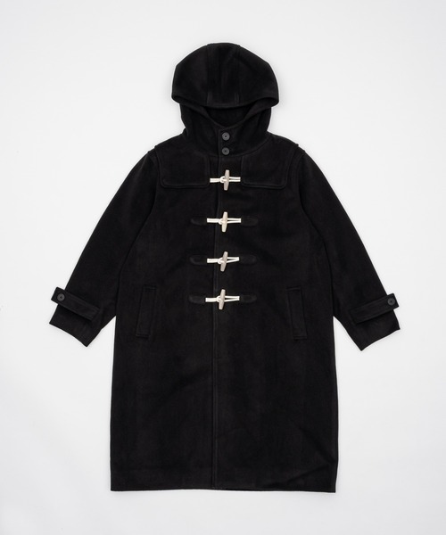 セール】high-neck hooded long duffle coat / ハイフードロング