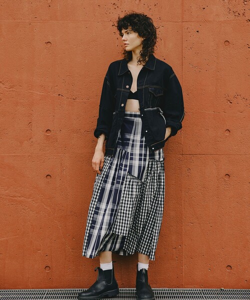 Freada（フリーダ）の「Freada/フリーダ チェック パッチワーク フリル