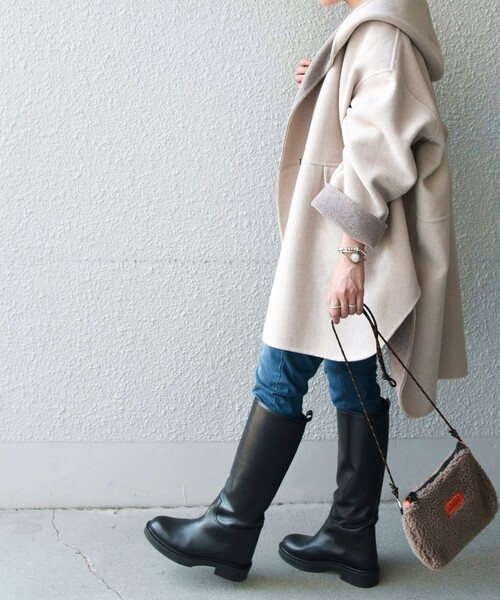 WEB限定】SHIPS any: リバー フーデット ミディ コート2（その他