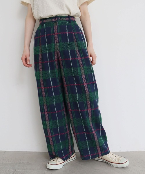 l'atelier du savon（アトリエドサボン）の「くるくるチェック刺繍