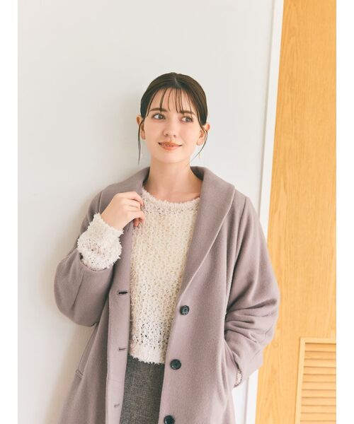 COHINA（コヒナ）の「ショールカラーバックタックフレアコート【低身長