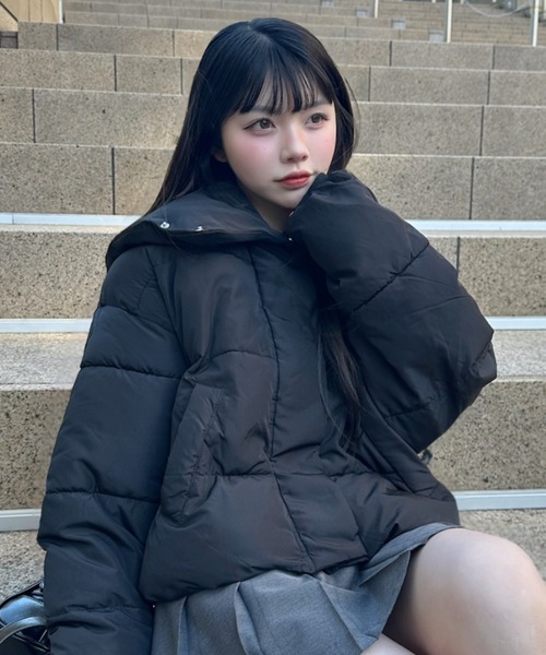 セール】ビッグカラー 中綿 ダウンジャケット（ダウンジャケット