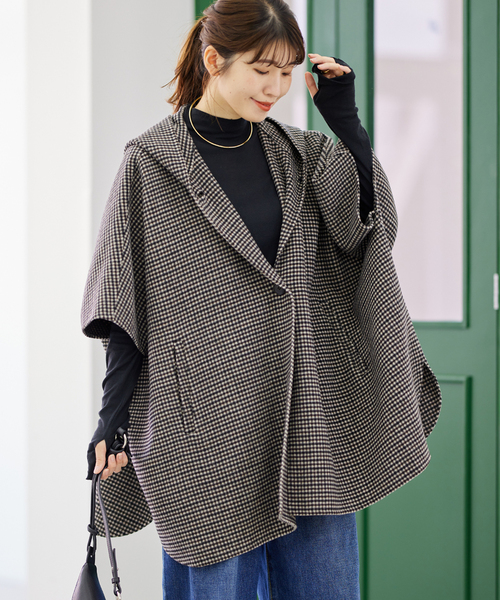 JournalStandard ポンチョコート グレー JournalStandardポンチョ