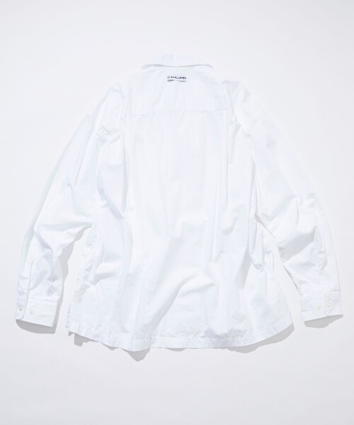 CAHLUMN/カウラム Magazine Pocket Broadcloth Open Collar Shirt