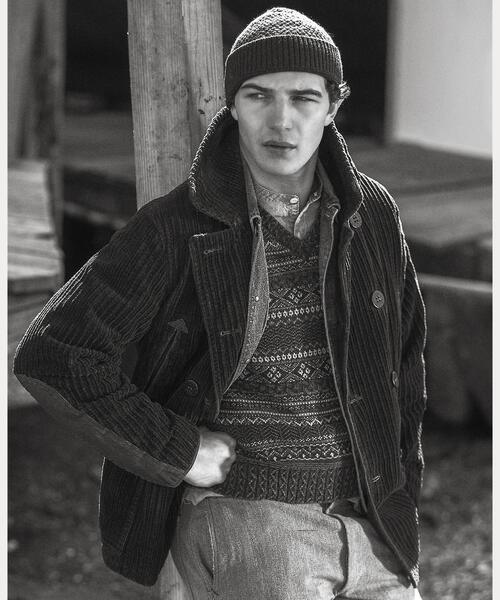 セール】デニムトリム コーデュロイ ピーコート（ピーコート）｜RRL