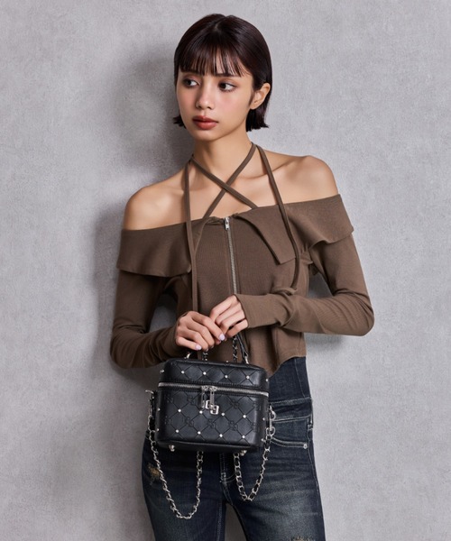 ZOZO限定！！】ラインストーンキルティングBAG（ショルダーバッグ