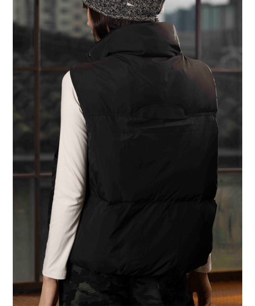 セール】オーバーサイズダウンベスト [ブラック]（ダウンベスト）｜THE