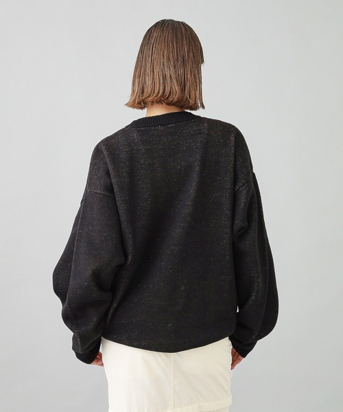 X-girl（エックスガール）の「HEART BARBED WIRE JACQUARD KNIT TOP