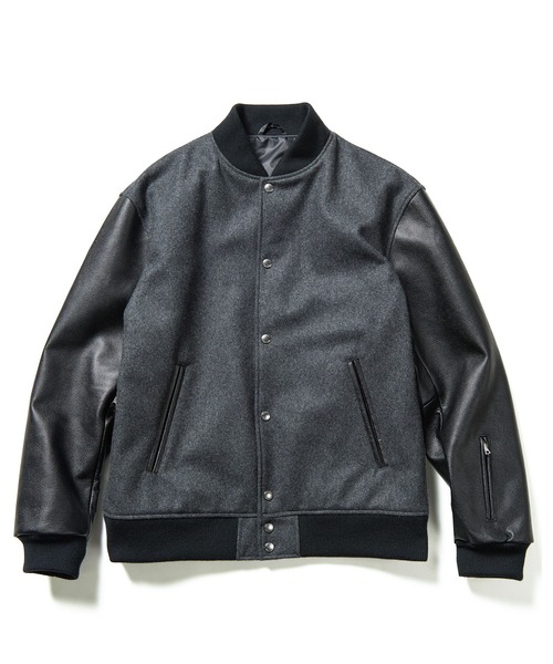 SOPHNET.（ソフネット）の「LEATHER SLEEVE VARSITY JACKET