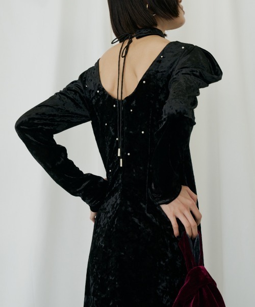 パールグロウベロアドレス / pearl glow velour dress（ドレス