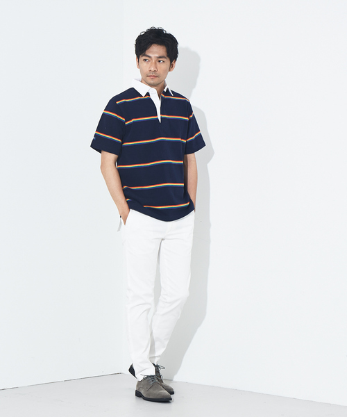 BARBARIAN 新品ストライプラガーシャツ 半袖〈S〉 BARBARIAN 新品