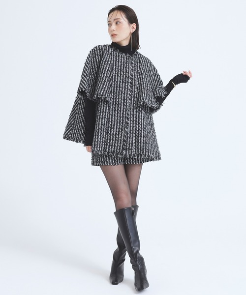 anuans（アニュアンス）の「ツイードケープジャケット（その他アウター