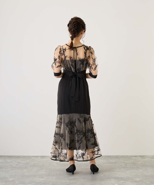 バイカラーエンブロイダリーセットドレス（ドレス）｜Dorry Doll