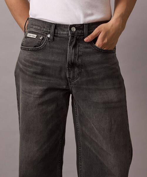 90S ストレートブラック ミストデニムパンツ（デニムパンツ）｜Calvin