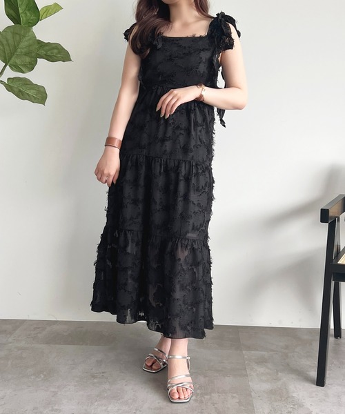 d.i.a系♡アーム.チェーン.おりぼん付.フリルミニワンピ ギャルMA＊RS