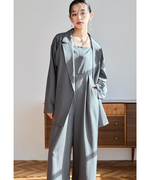 プラクティカルセットアップ 2点セット ストライプ ジャケット パンツ