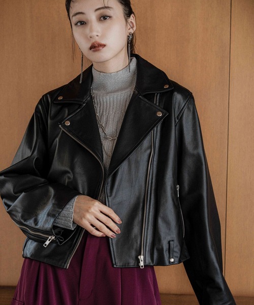 セール】レザーWライダース(HARE)（ライダースジャケット）｜HARE