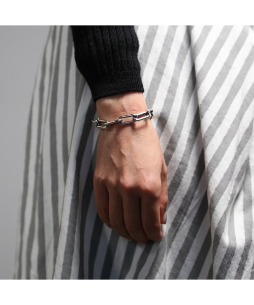 安全ピン ダイヤモンド チェーン ブレスレット L メンズ レディース