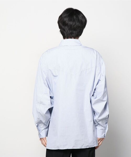 Jieda（ジエダ）の「STRIPE OVERSIZED WESTAN SHIRTS（シャツ/ブラウス