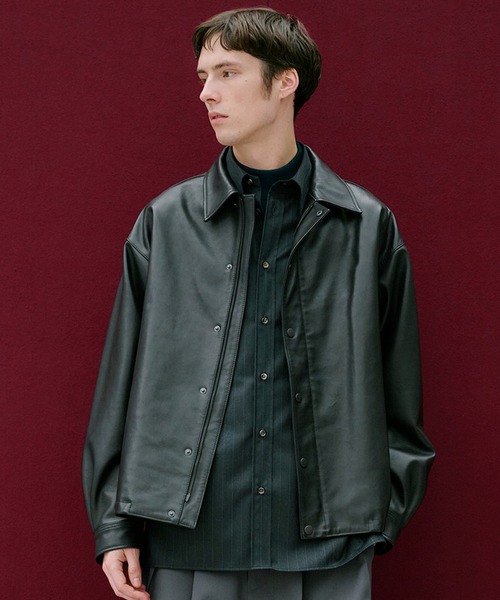 WATER BUFFALO フライトレザーブルゾン 水牛革/耐水性/2WAY仕様/本革