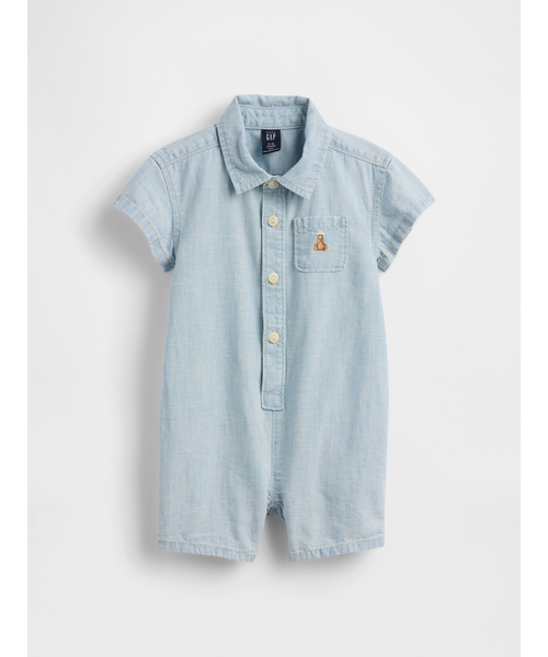 セール】ポケットショートカバーオール (ベビー)（ロンパース）｜GAP