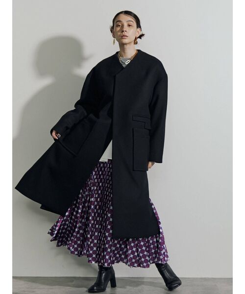 UN3D.（アンスリード）の「ポケットノーカラーコート（ノーカラー