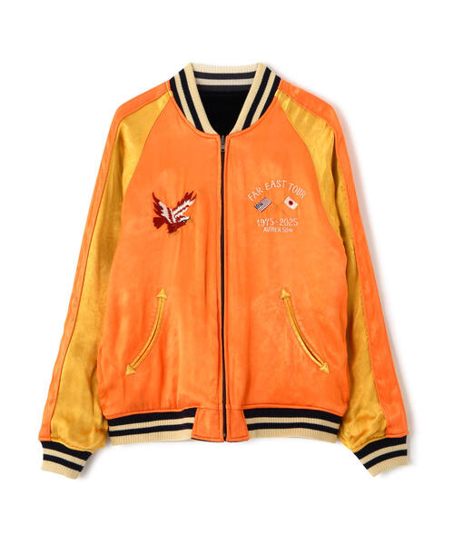 AVIREX』 スカジャン リバーシブル 龍 虎 ビッグ刺繍 ブラック 【F